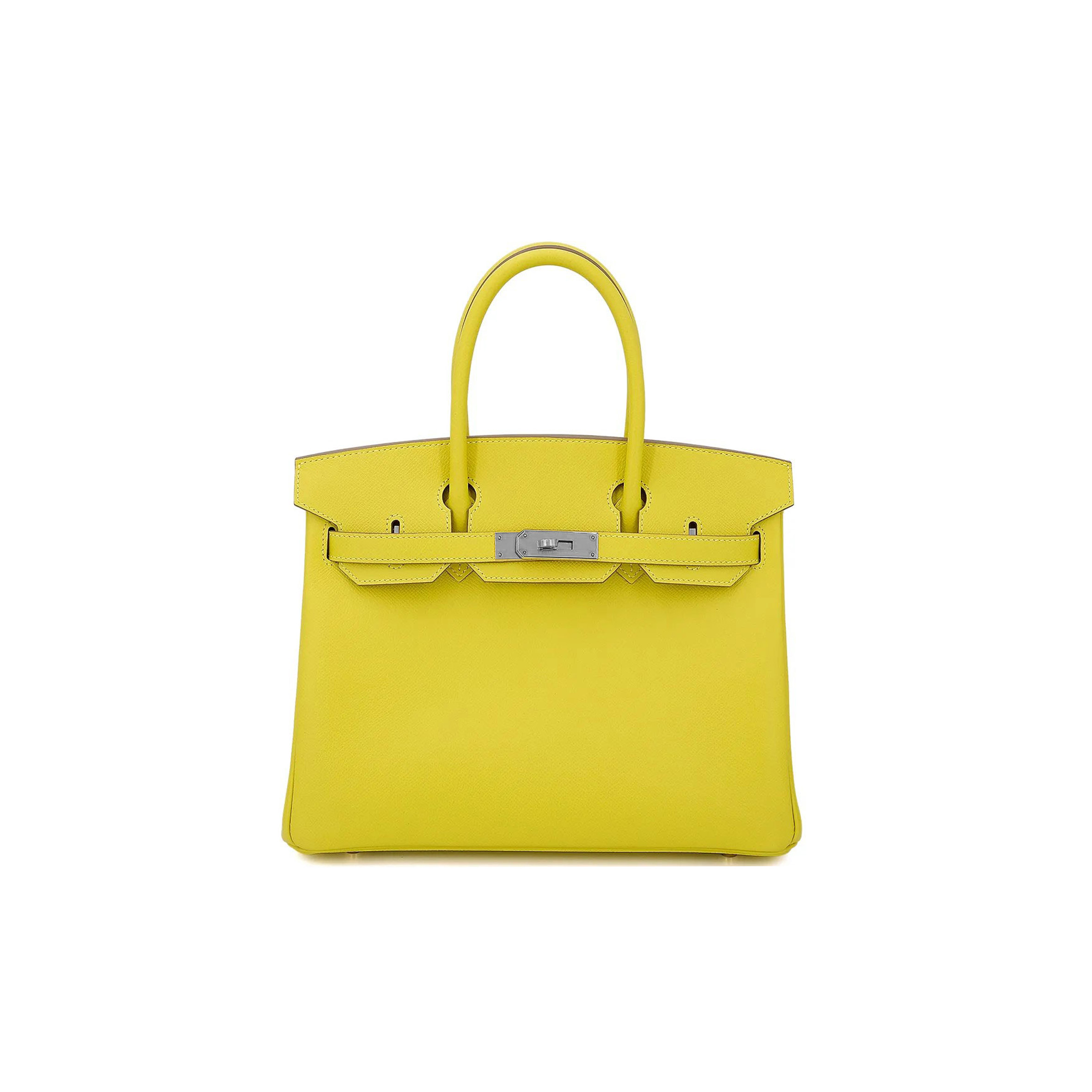 HERMES BIRKIN 30 EPSOM LEMON YELLOW SILVER BUCKLE BAG BK309REPGP (30*23*15cm)